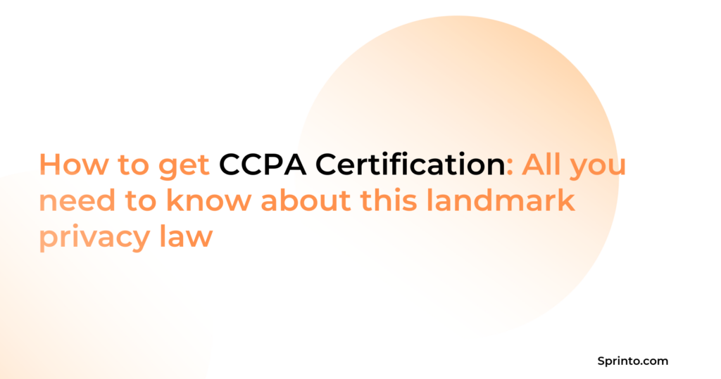 CCPA certification